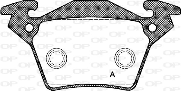 OPEN PARTS stabdžių trinkelių rinkinys, diskinis stabdys BPA0717.00